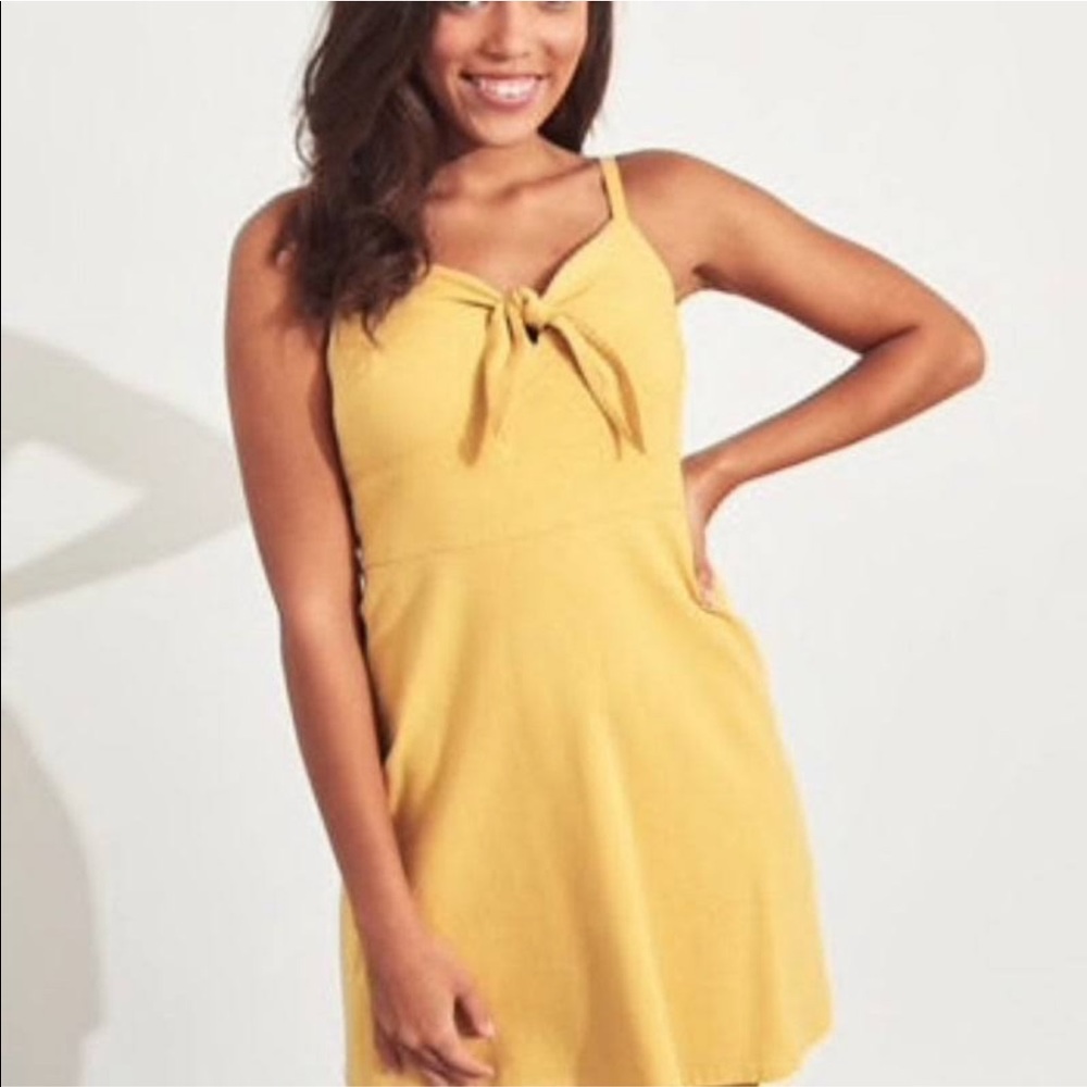 Hollister Tie Front Dress | Spaghetti Strap | Cotton Blend | Size Small